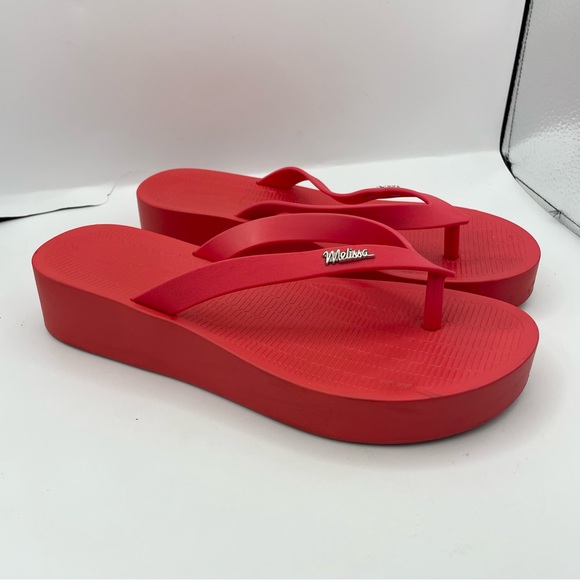 Melissa vegan sun venice platform sandals red/orange women’s Size 6 - Picture 8 of 11